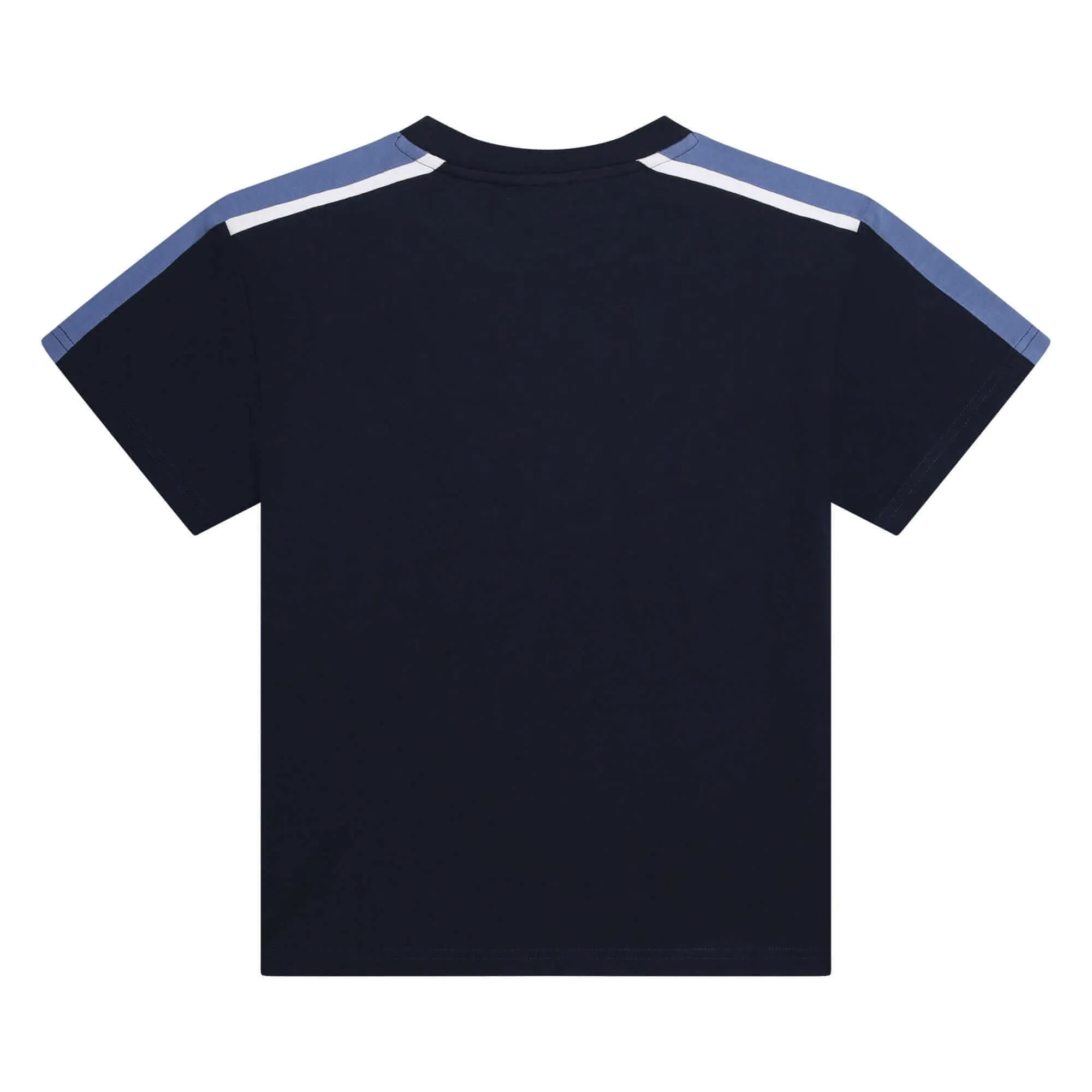 Jungen Navy Seitenlogo Kurzarm T-Shirt