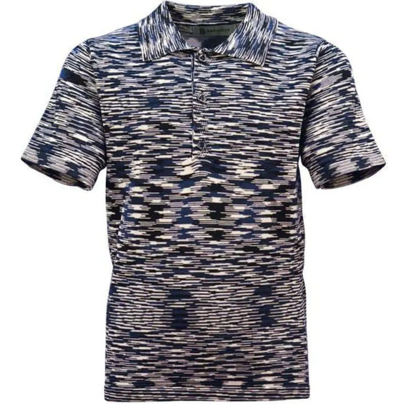 Jungen Navy Space-Dye Kurzarm Polo