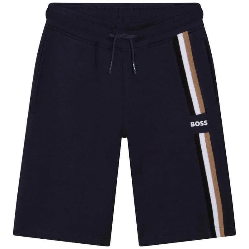 Jungen Marineblaue Gestreifte Shorts