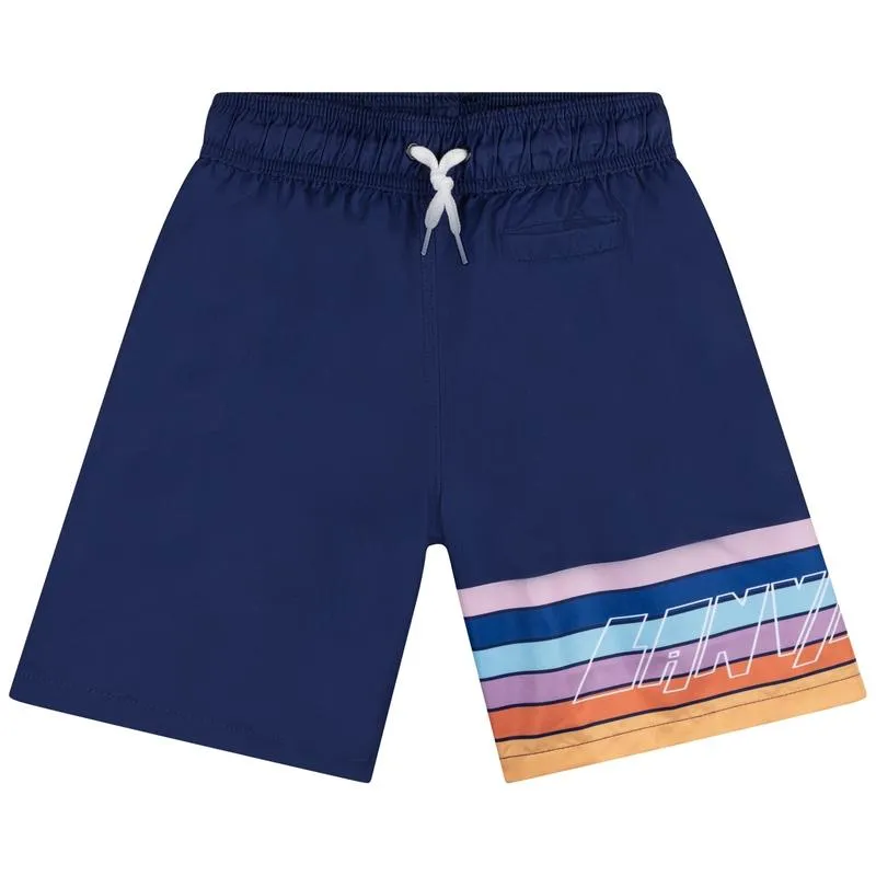 Jungen Navy Gestreifte Badeshorts