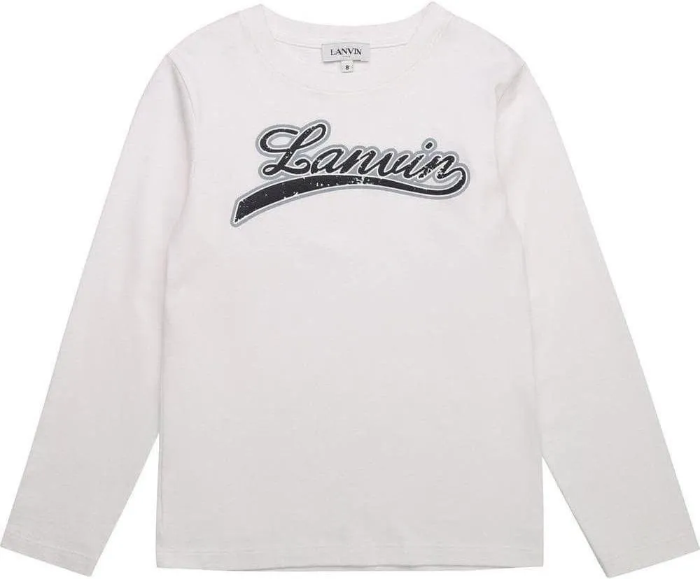 Jungen Offwhite Logo T-Shirt
