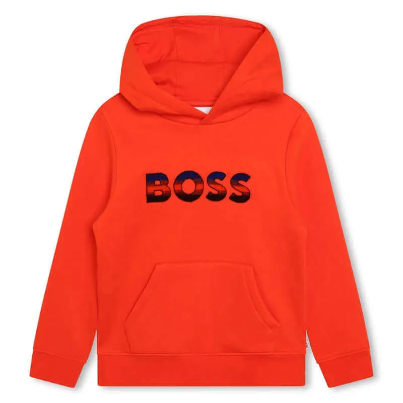 Jungen Orange Kapuzenpullover