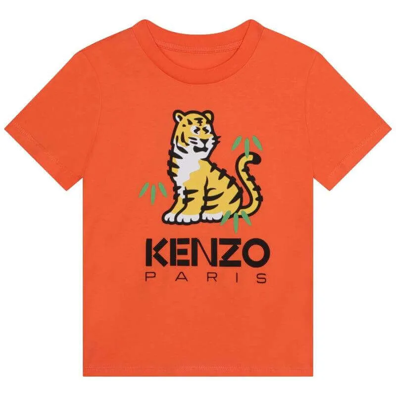 Jungen Orange KOTORA Tiger T-Shirt