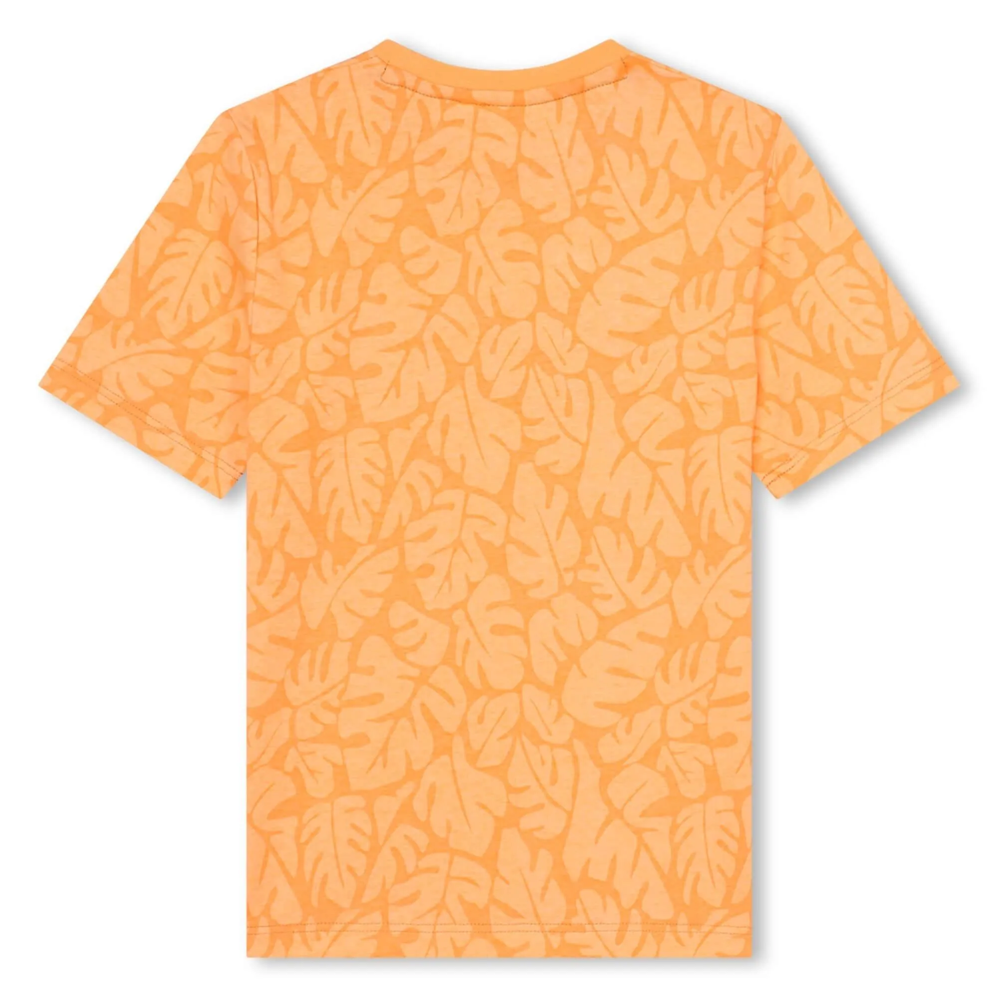 Jungen T-Shirt mit Orangenblatt-Print und kurzen Ärmeln