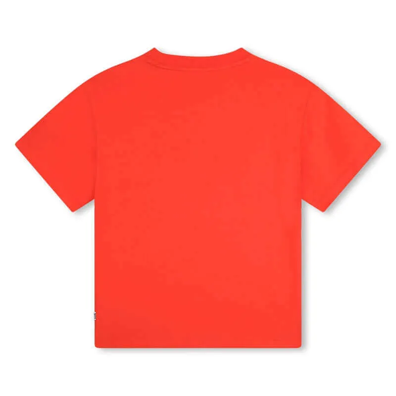 Jungen Oranges Logo Kurzarm T-Shirt