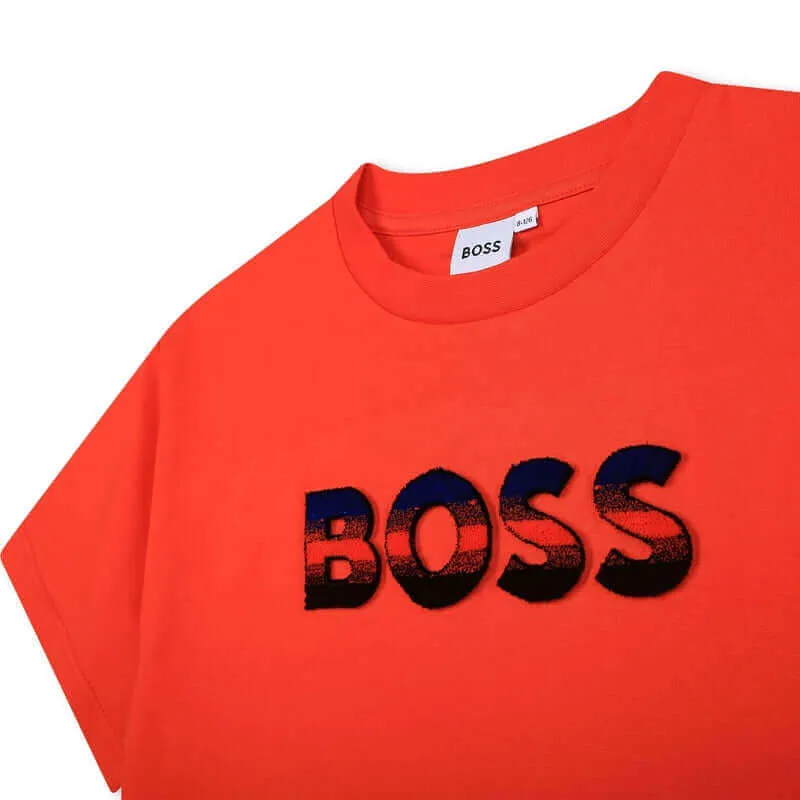 Jungen Oranges Logo Kurzarm T-Shirt