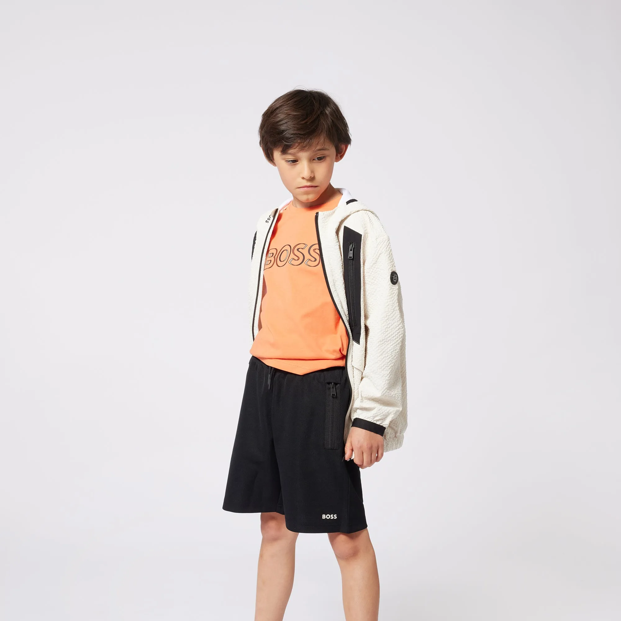 Jungen T-Shirt mit kurzen Ärmeln in Orange
