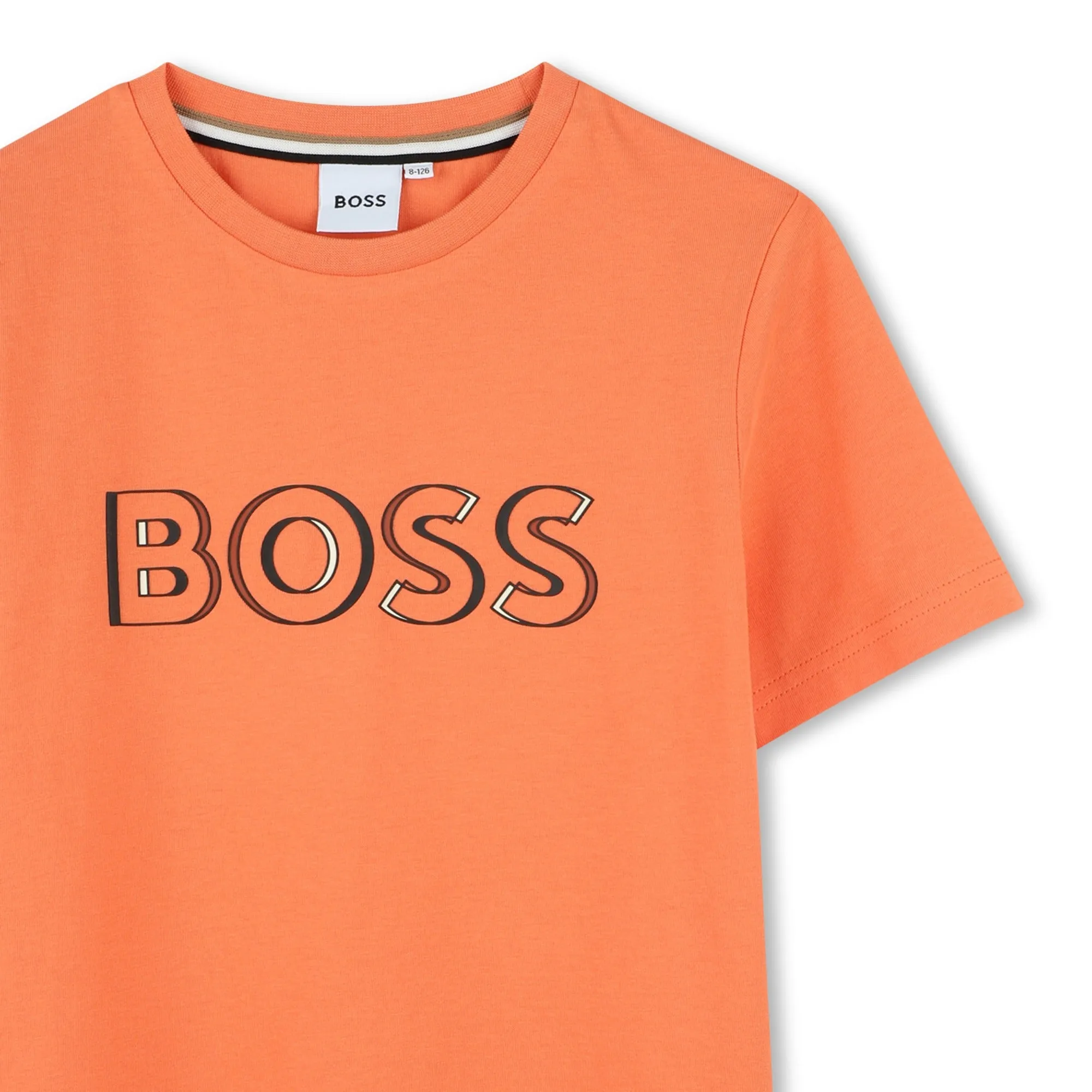 Jungen T-Shirt mit kurzen Ärmeln in Orange