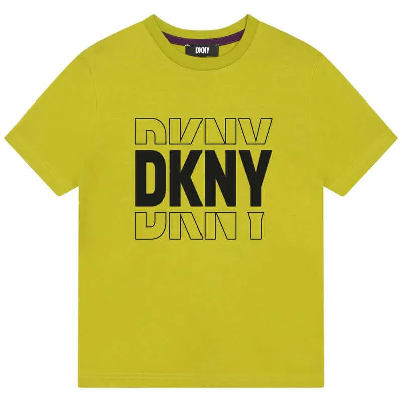 Bio-Baumwoll-T-Shirt für Jungen mit gelbem Logo