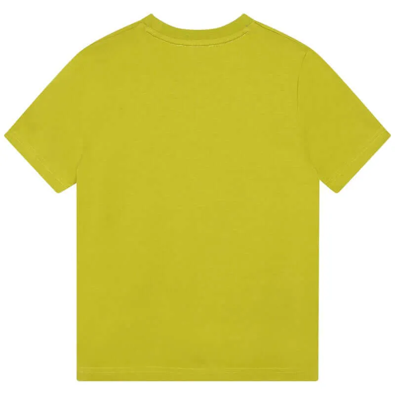 Bio-Baumwoll-T-Shirt für Jungen mit gelbem Logo