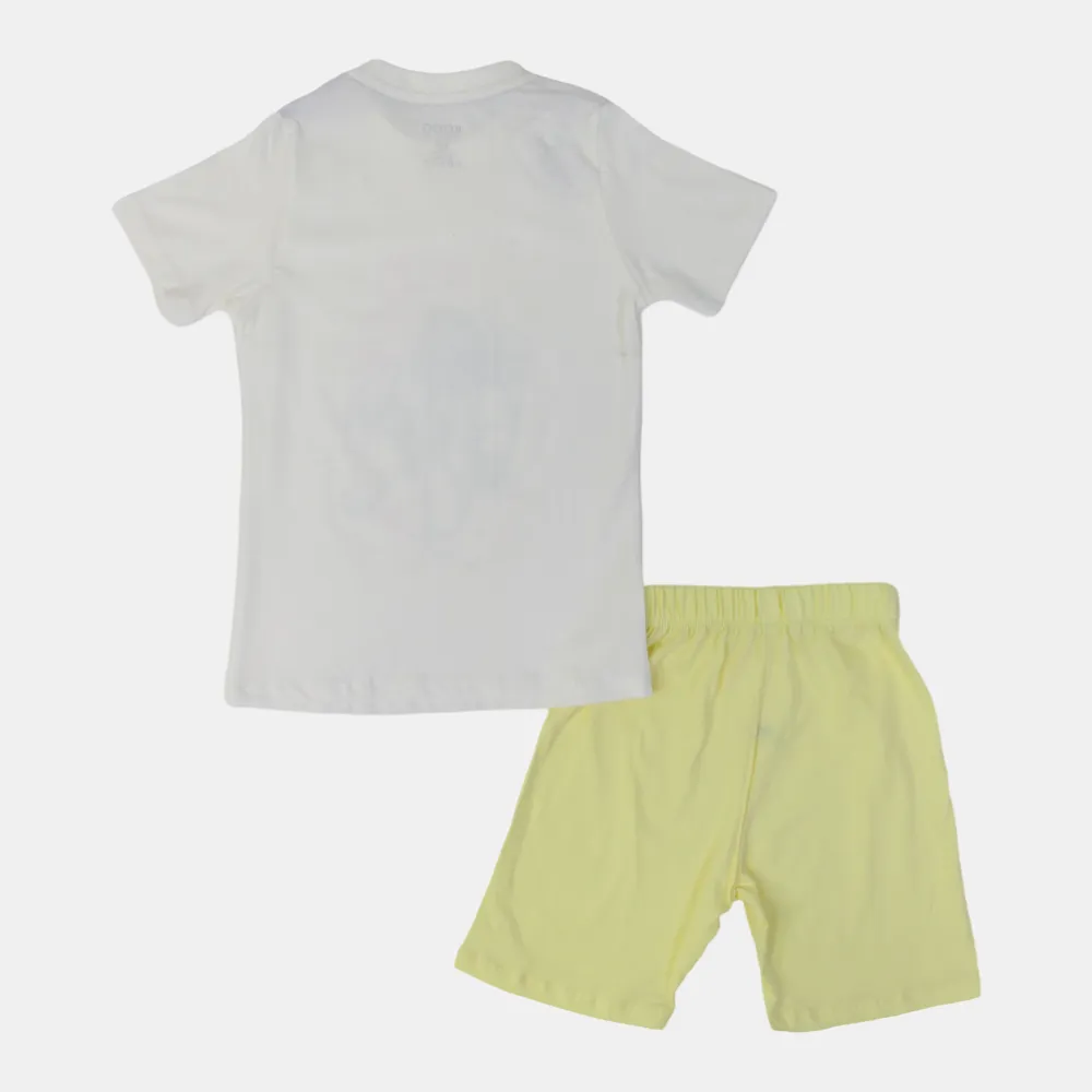 Jungen Schlafanzug-Set - Weiß mit Astronauten-Aufdruck