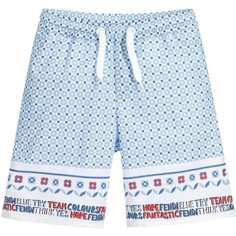 Jungen Hellblaue Bandana-Print Shorts