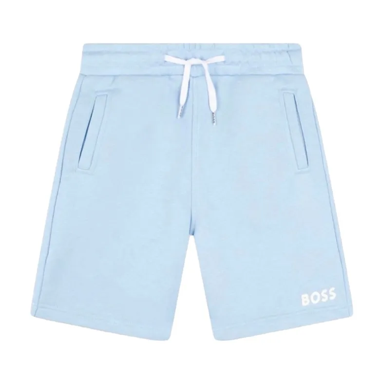 Jungen Hellblaues Jersey-Logo Shorts