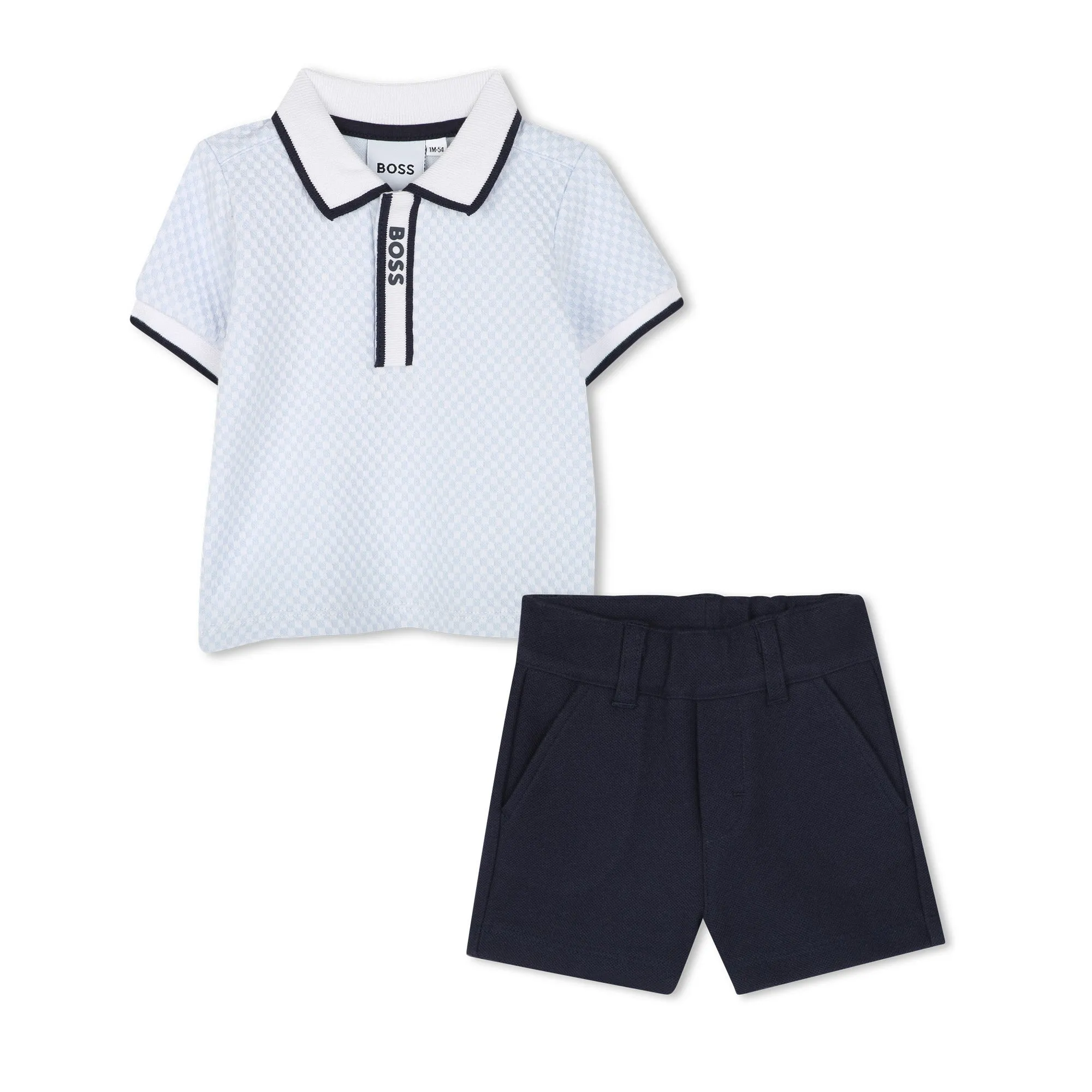 Jungen Hellblaues Polo-Set