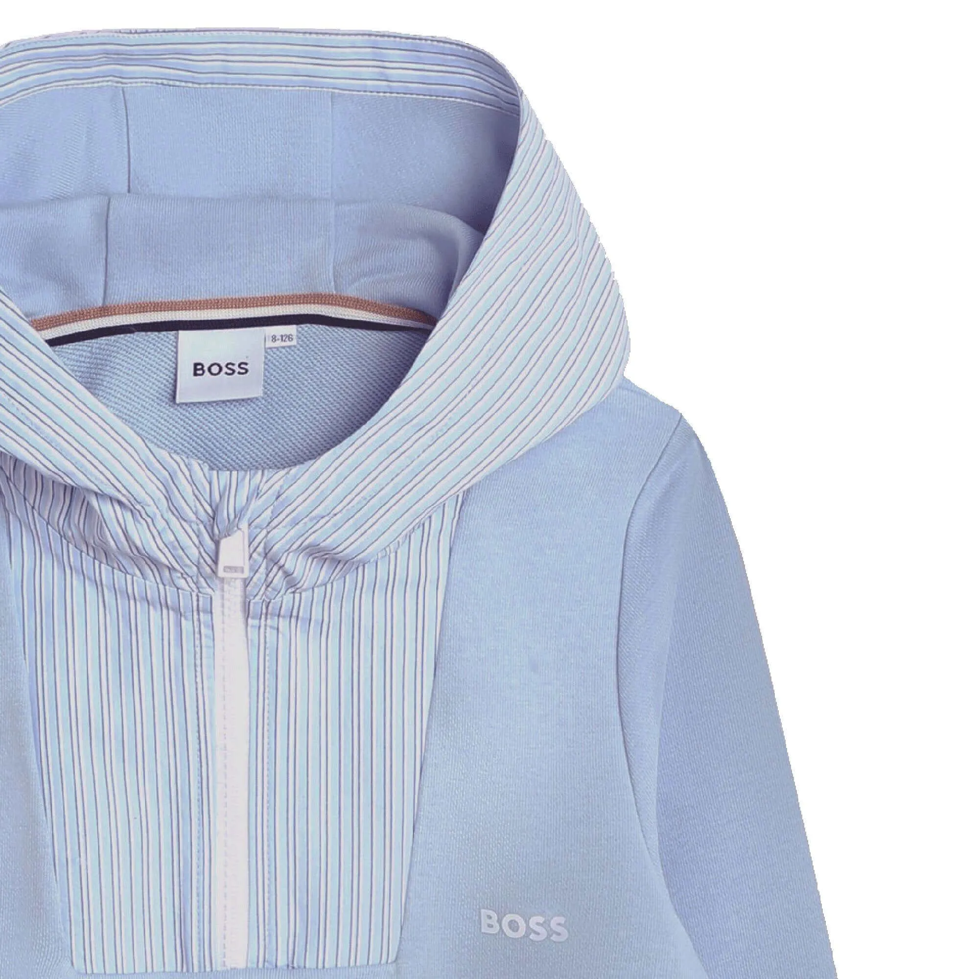 Jungen Hellblauer Reißverschluss-Hoodie