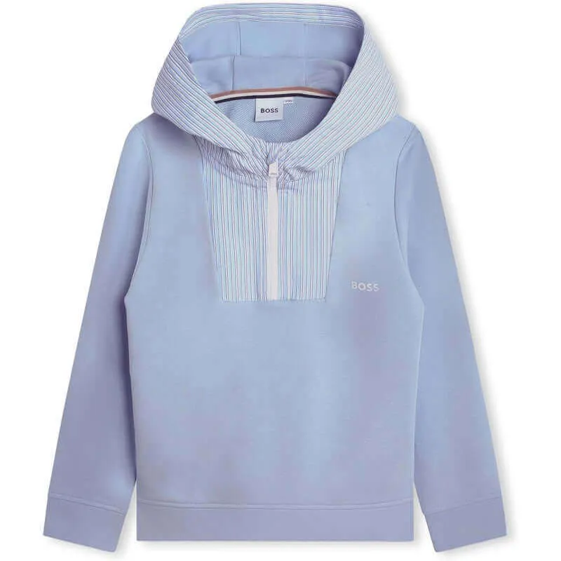 Jungen Hellblauer Reißverschluss-Hoodie
