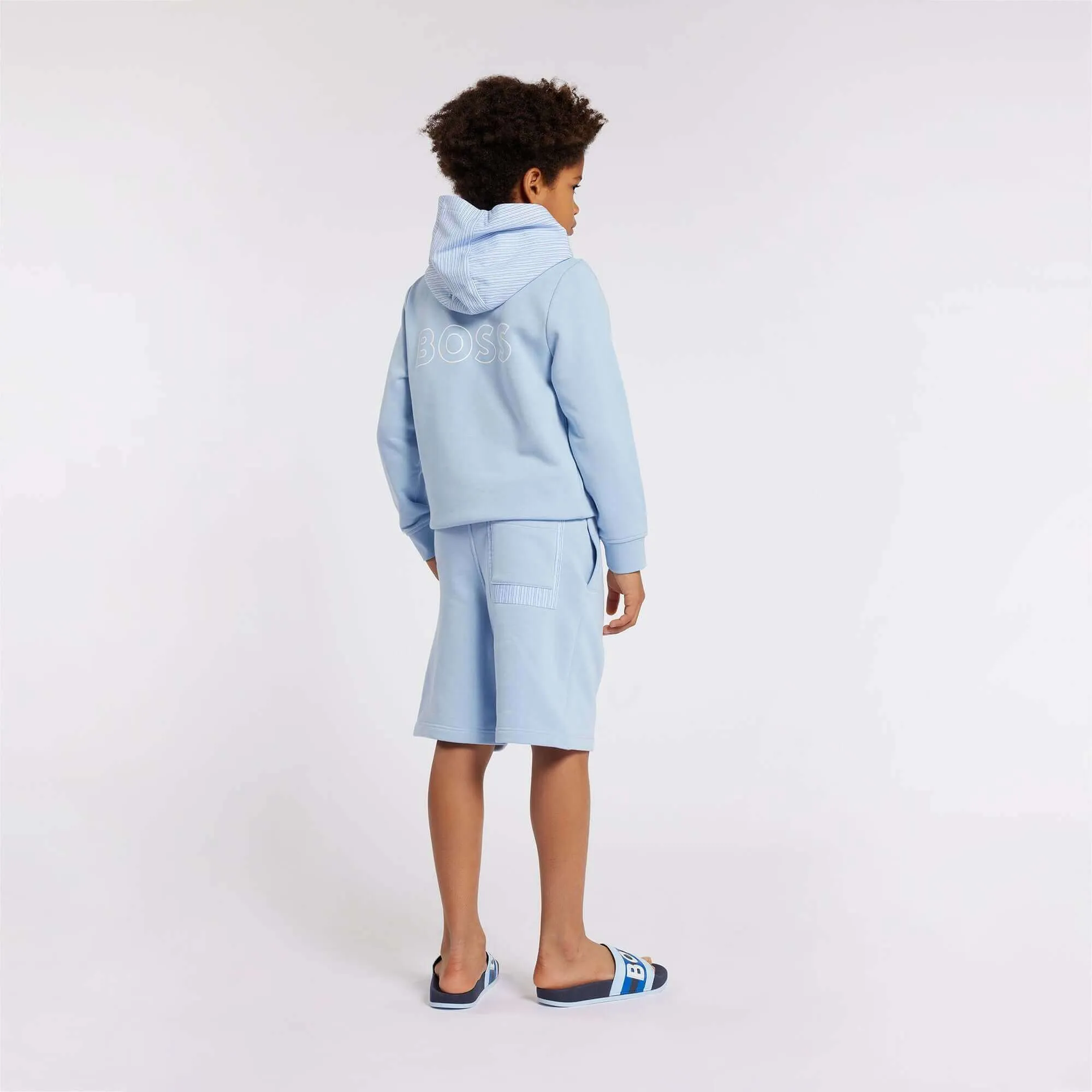 Jungen Hellblauer Reißverschluss-Hoodie