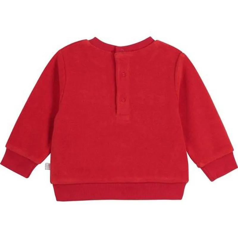 Niedliches roter Sweatshirt für Jungen