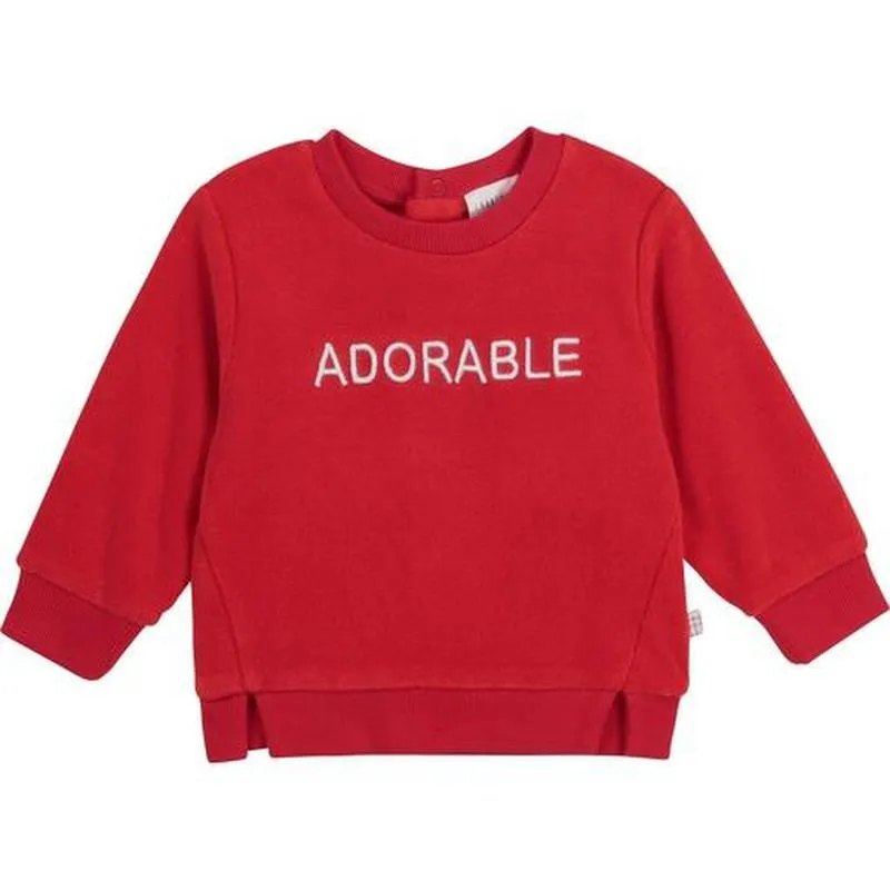 Niedliches roter Sweatshirt für Jungen