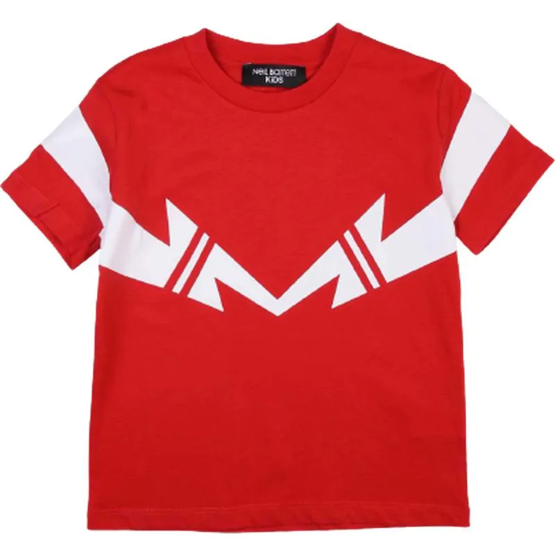 Jungen Roter Blitz T-Shirt