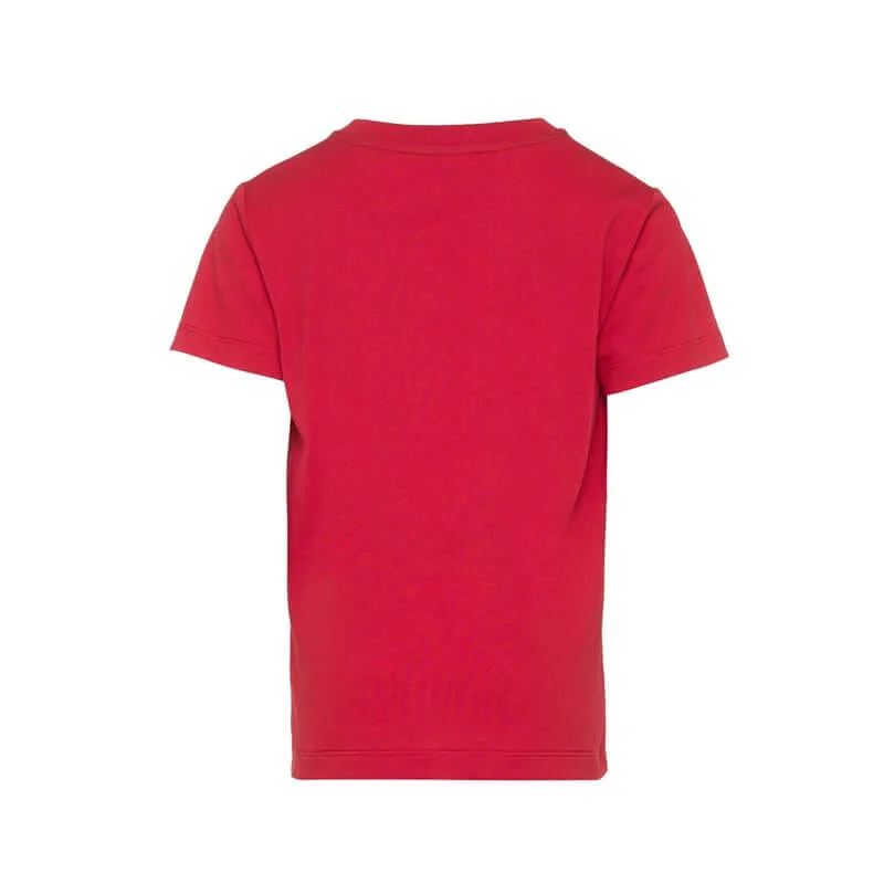 Jungen Rotes Baumwoll-Logo T-Shirt