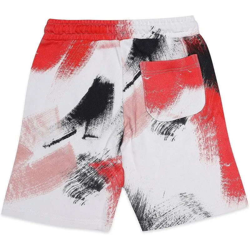 Jungen Kurze Hose mit Rotem Farbdruck