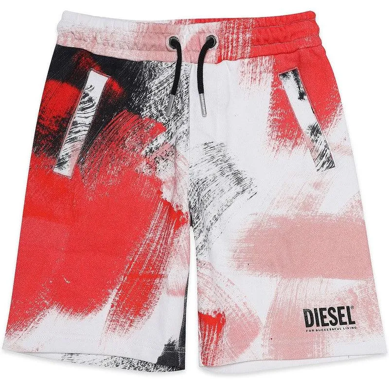 Jungen Kurze Hose mit Rotem Farbdruck