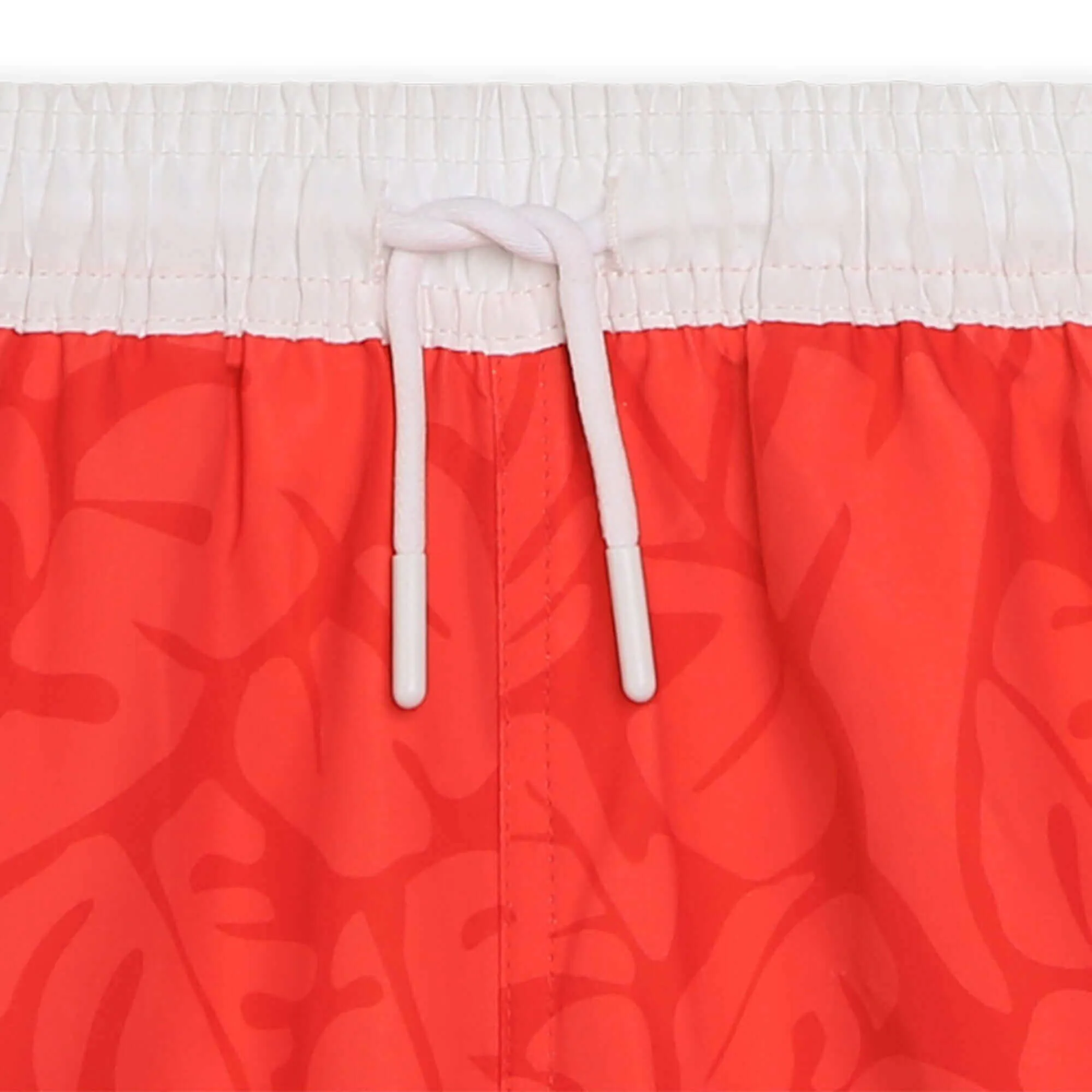 Jungen Rote Blattdruck Badeshorts