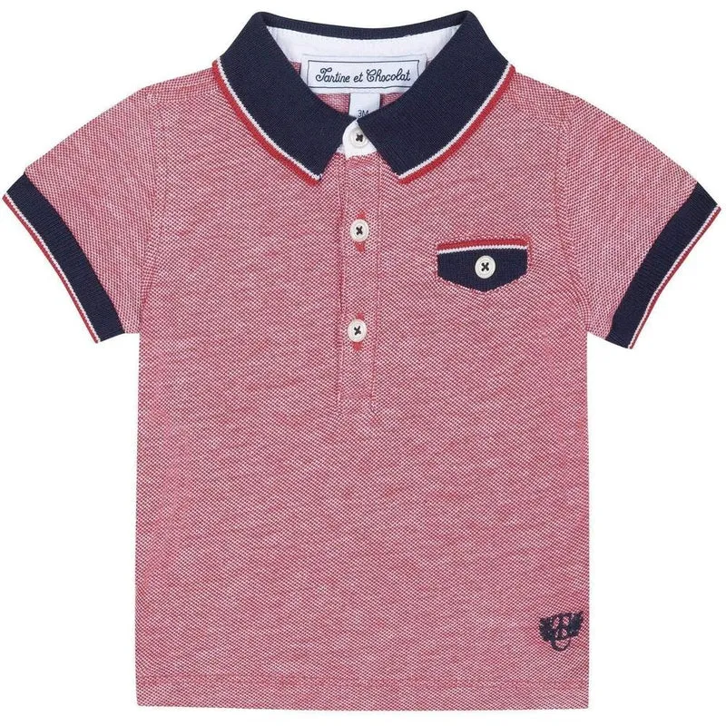 Jungen Rotes Polo-Shirt