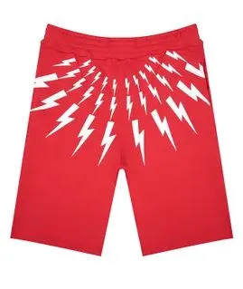 Jungen Rote Thunderbolt Trikot Shorts