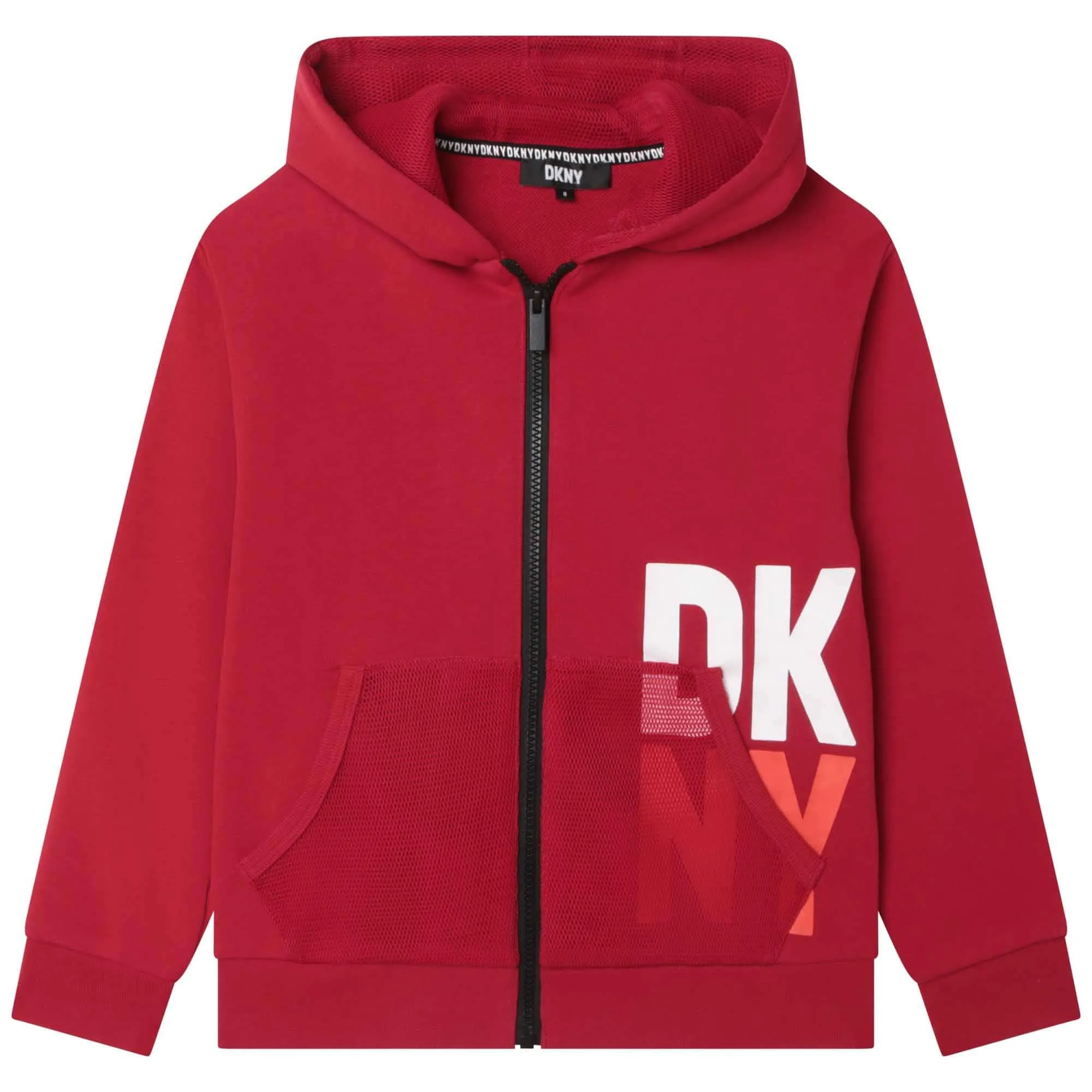 Jungen Rote Kapuzenjacke mit Reißverschluss