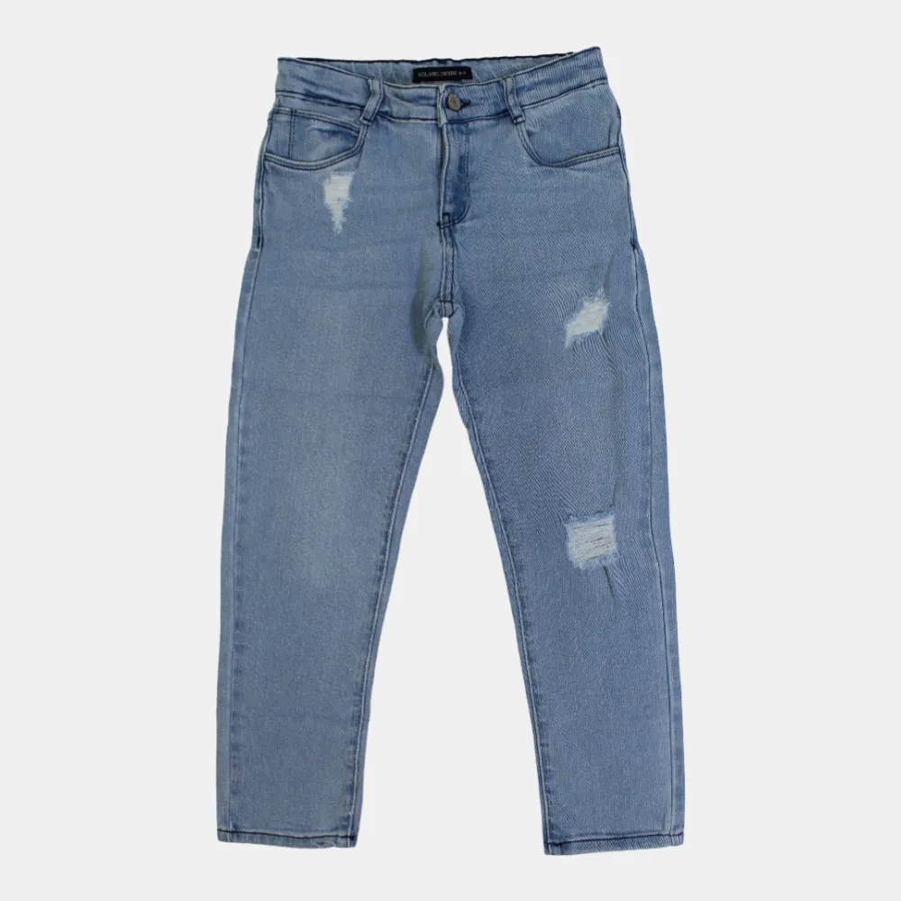 Jungen Ripped Jeans – Hellwasch-Denim