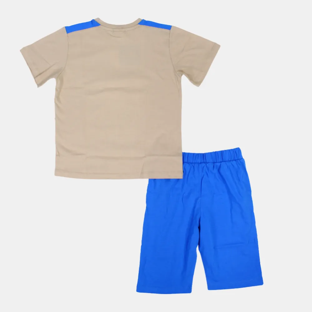 Jungen Kurzarm-Pyjama-Set aus Baumwolle - Surf-Print