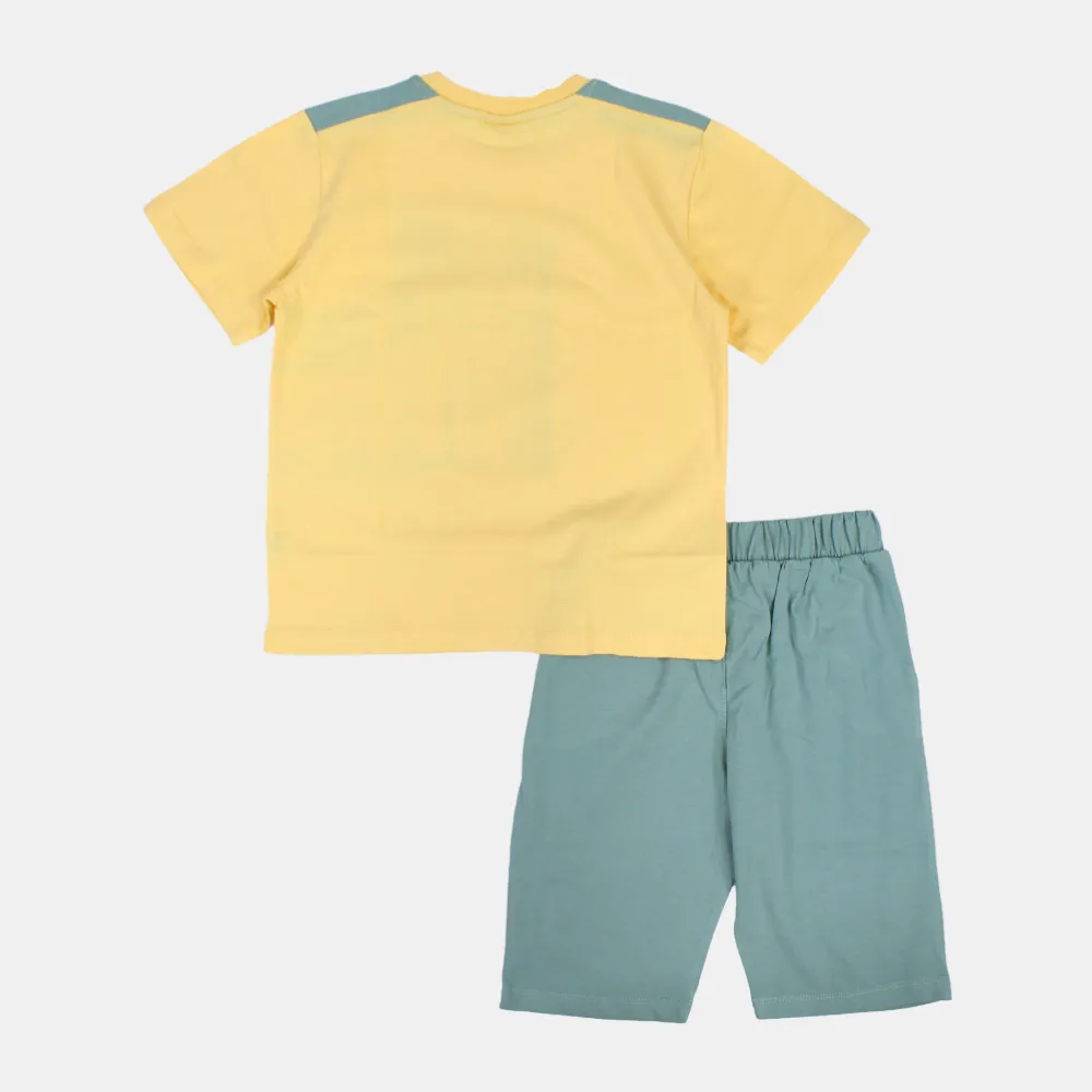 Jungen Kurzarm-Pyjama-Set aus Baumwolle - Surf-Print