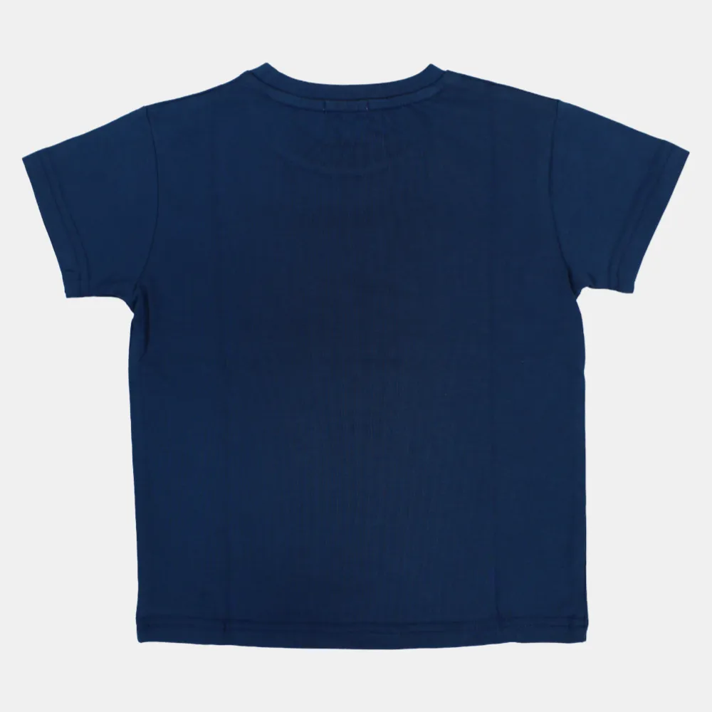 Jungen Kurzarm-T-Shirt aus Baumwolle mit Safari-Tierdruck