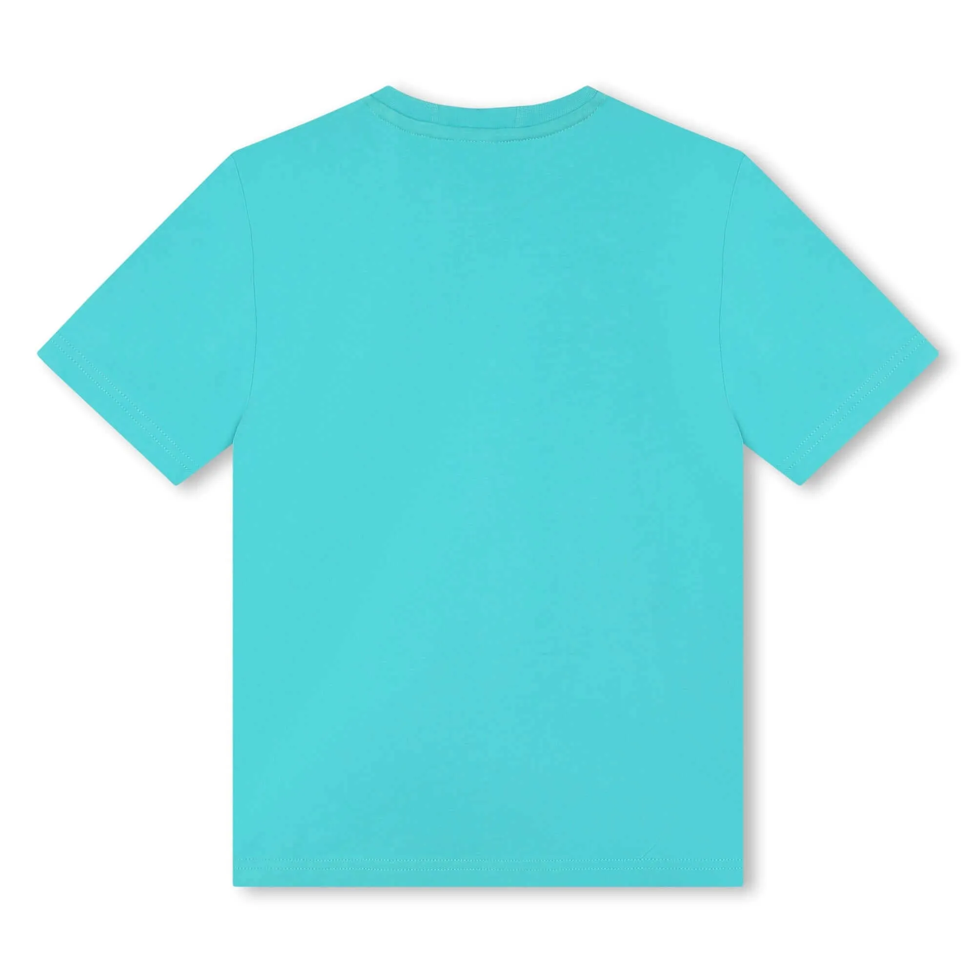Jungen Türkis Logo Baumwoll-T-Shirt