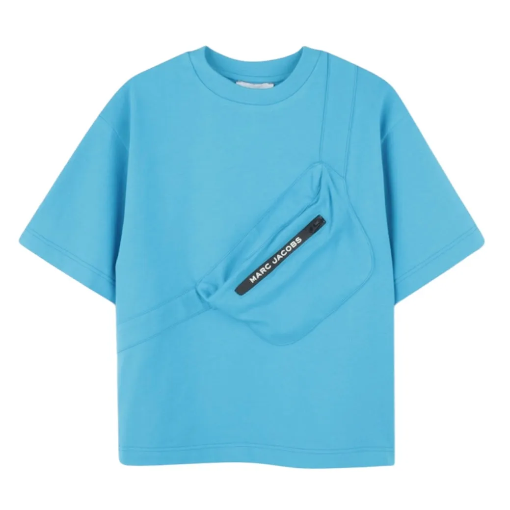 Jungen T-Shirt mit Türkiser Tasche