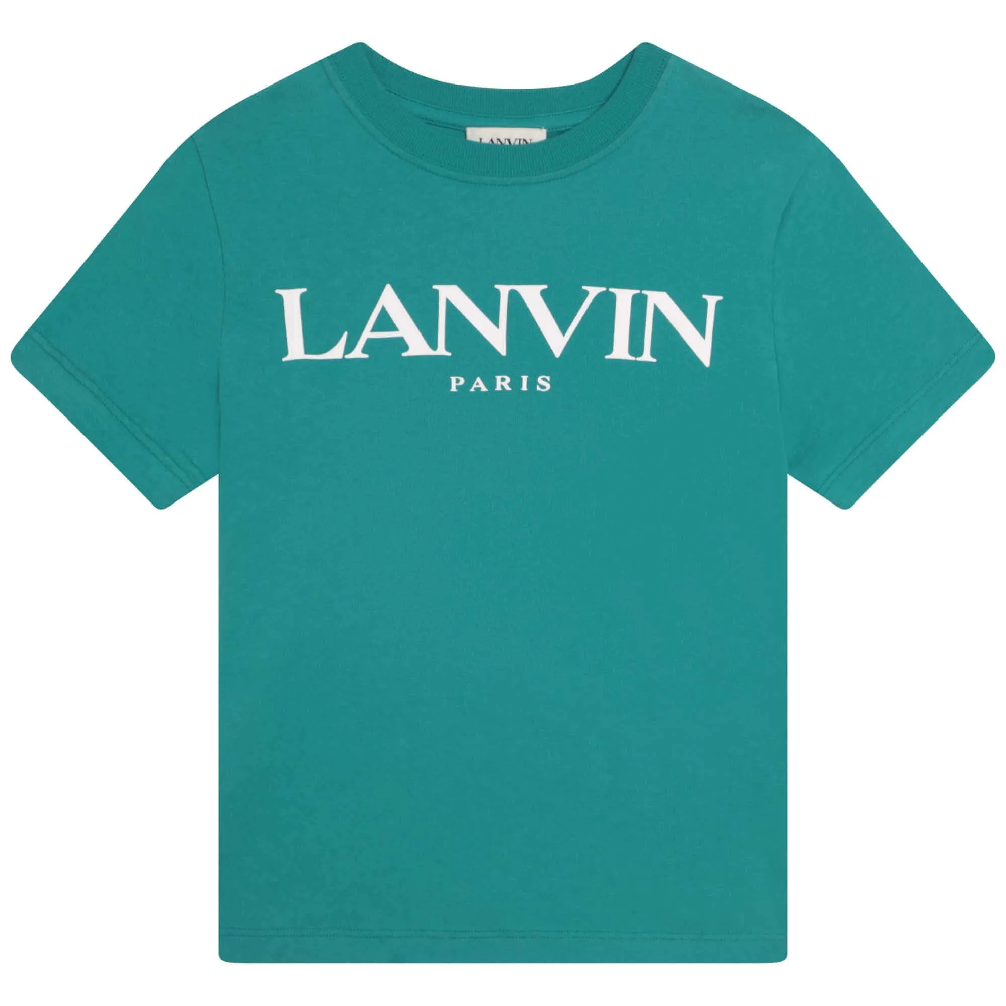 Jungen T-Shirt mit türkisfarbenem Logo