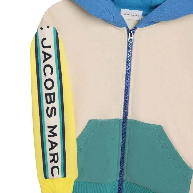 Jungen Vertikales Logo Mehrfarbige Kapuzenjacke