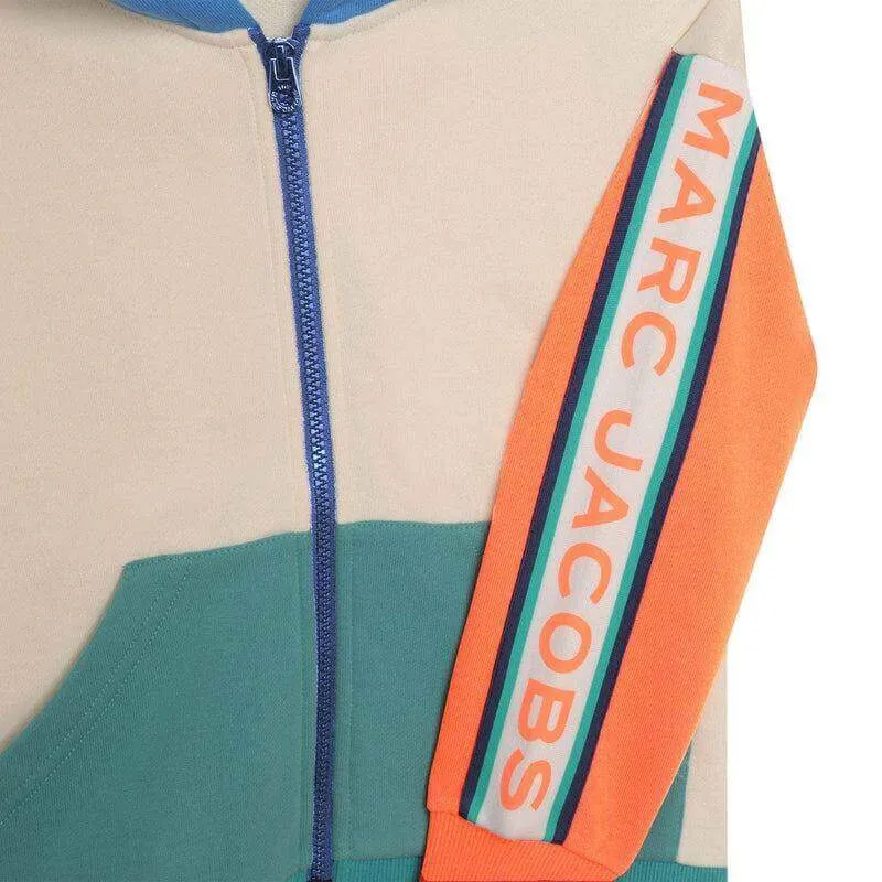 Jungen Vertikales Logo Mehrfarbige Kapuzenjacke