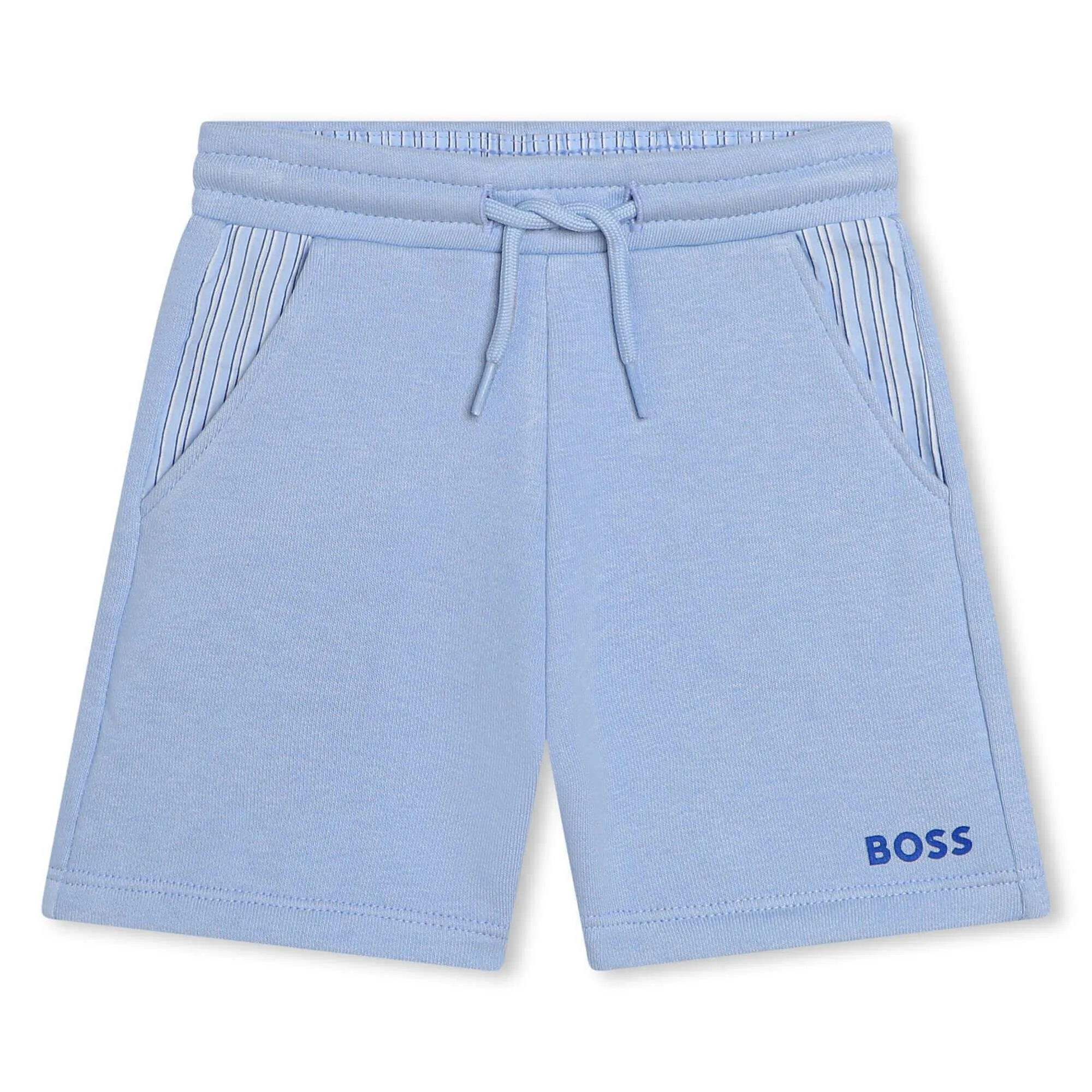 Jungen Weiß & Hellblaues Shorts-Set