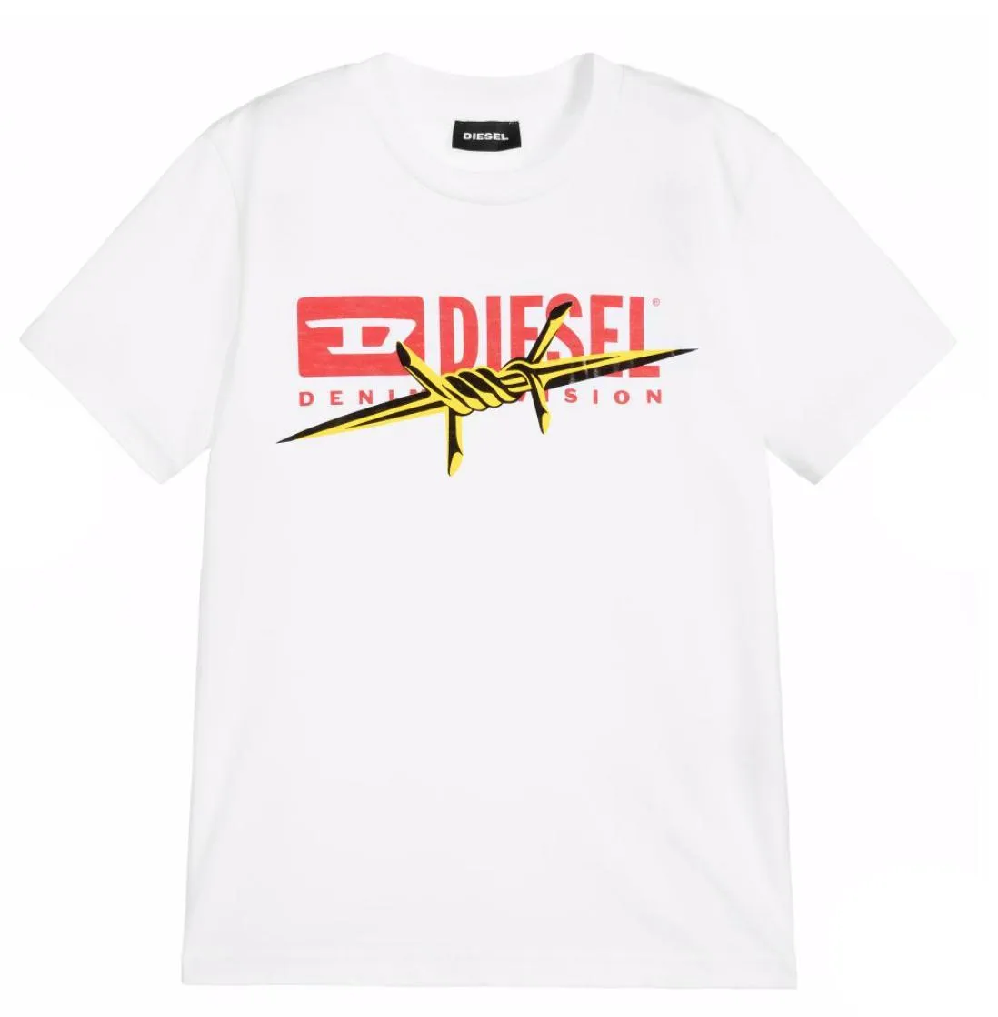 Jungen Weißes Stacheldraht T-Shirt