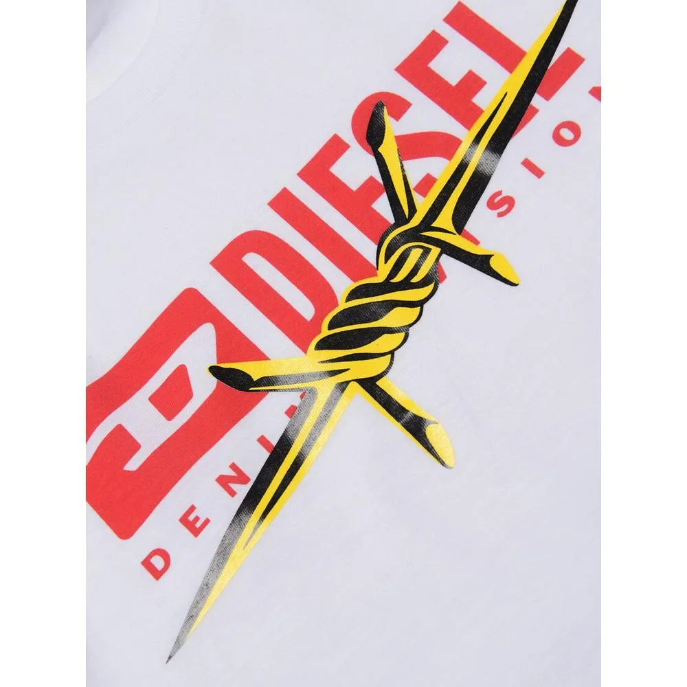 Jungen Weißes Stacheldraht T-Shirt