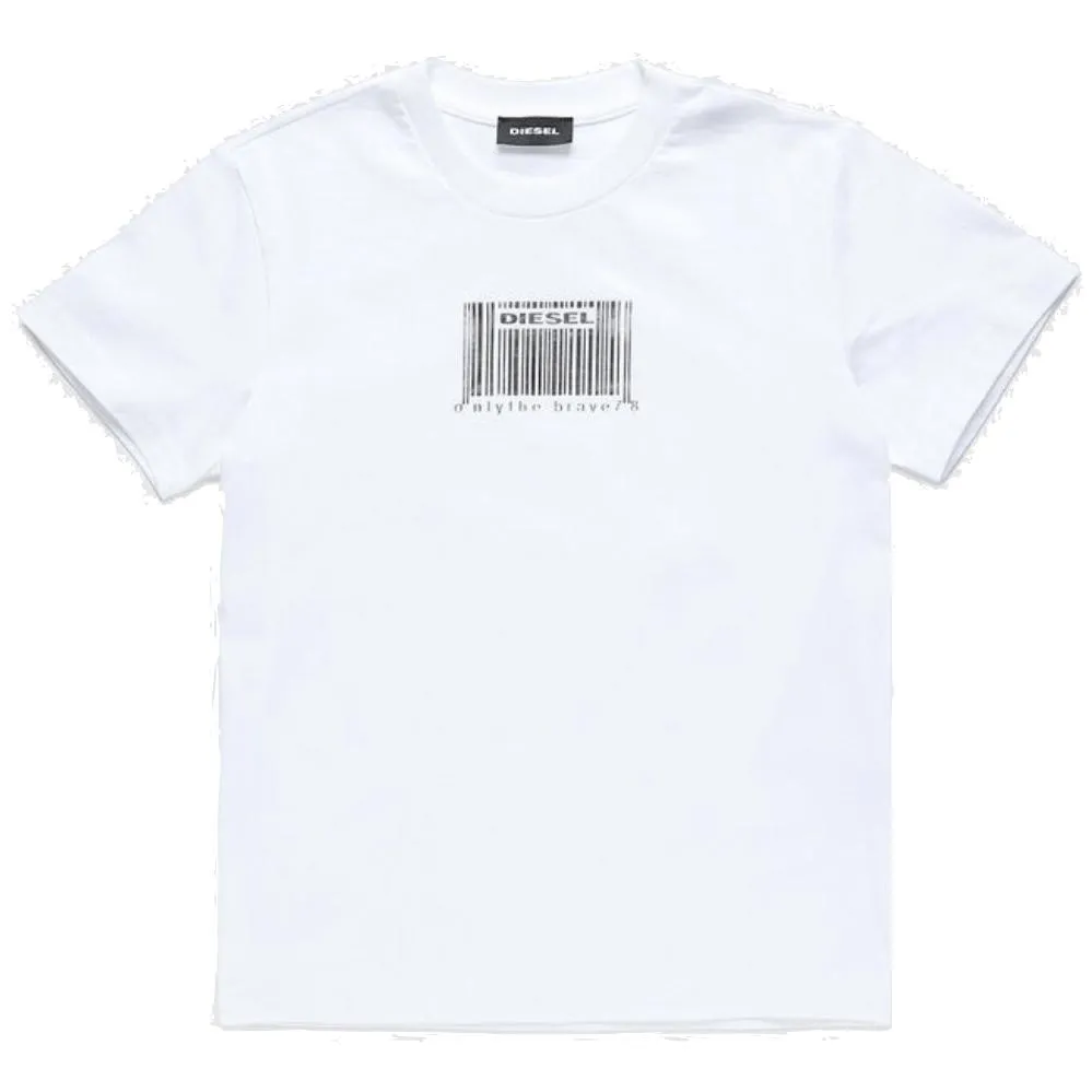 Jungen Weißes Barcode T-Shirt