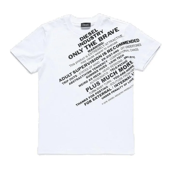 Jungen Weißes Mutiges T-Shirt