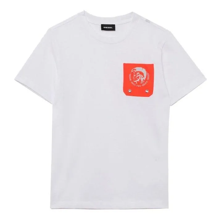Jungen Weißes 'Mutig' T-Shirt