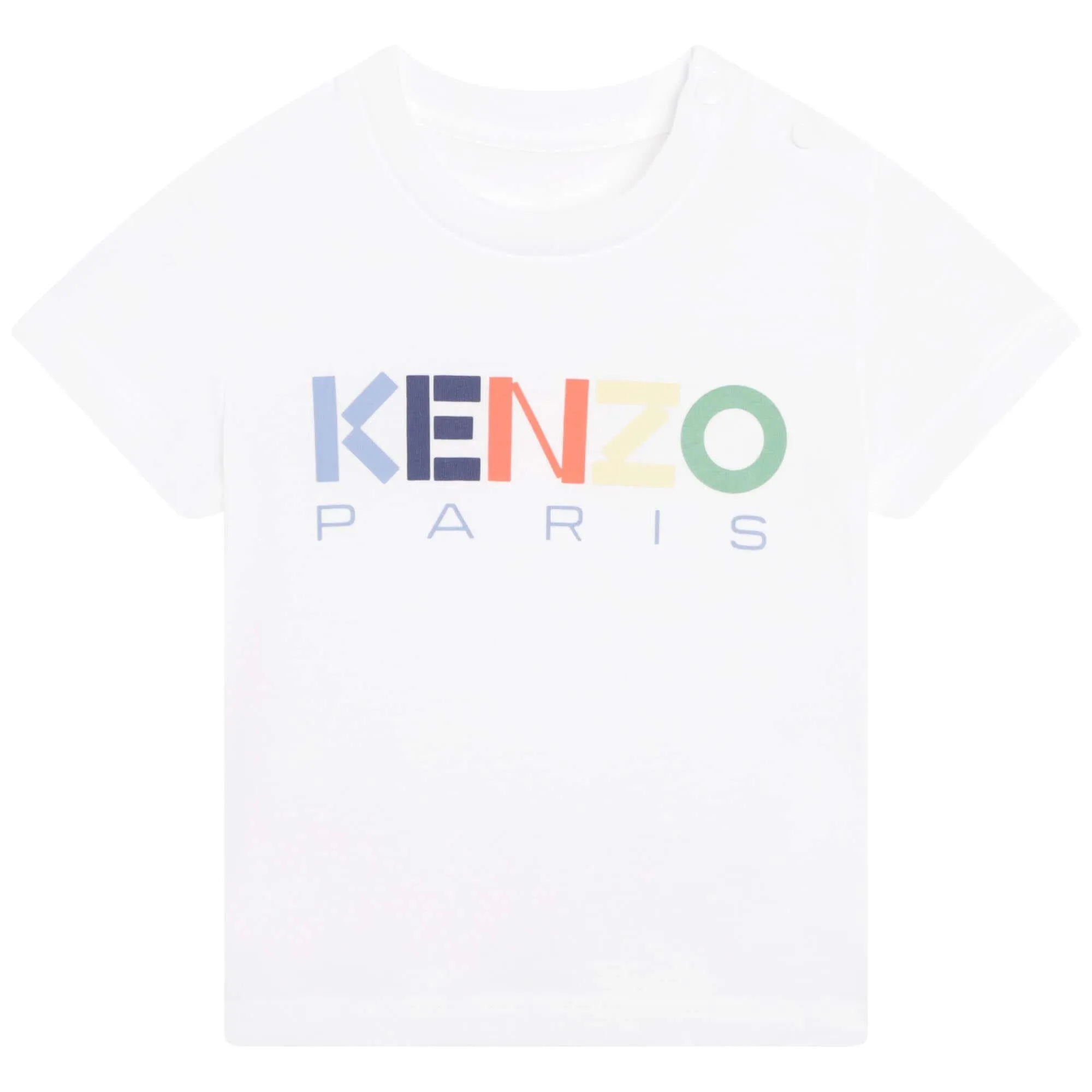 Jungen Weißes Baumwoll-Logo T-Shirt
