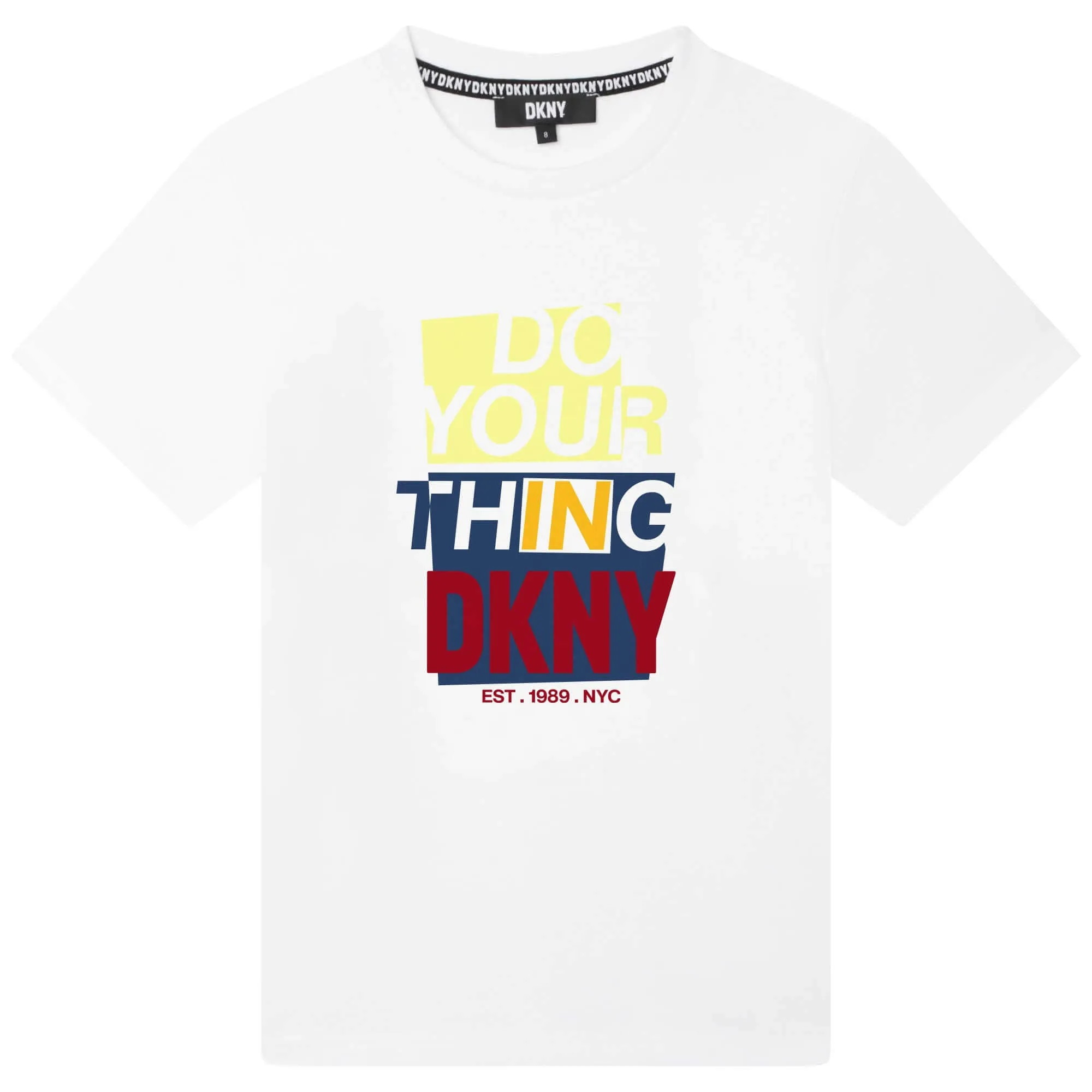 Jungen Weißes Baumwoll-T-Shirt