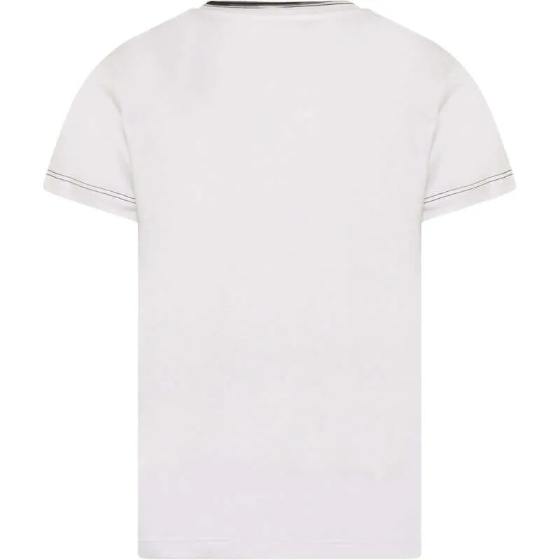 Jungen Weißes T-Shirt mit verzerrtem Logo