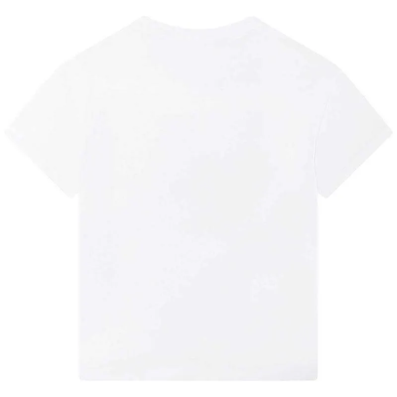 Jungen Weißes Besticktes Tiger T-Shirt